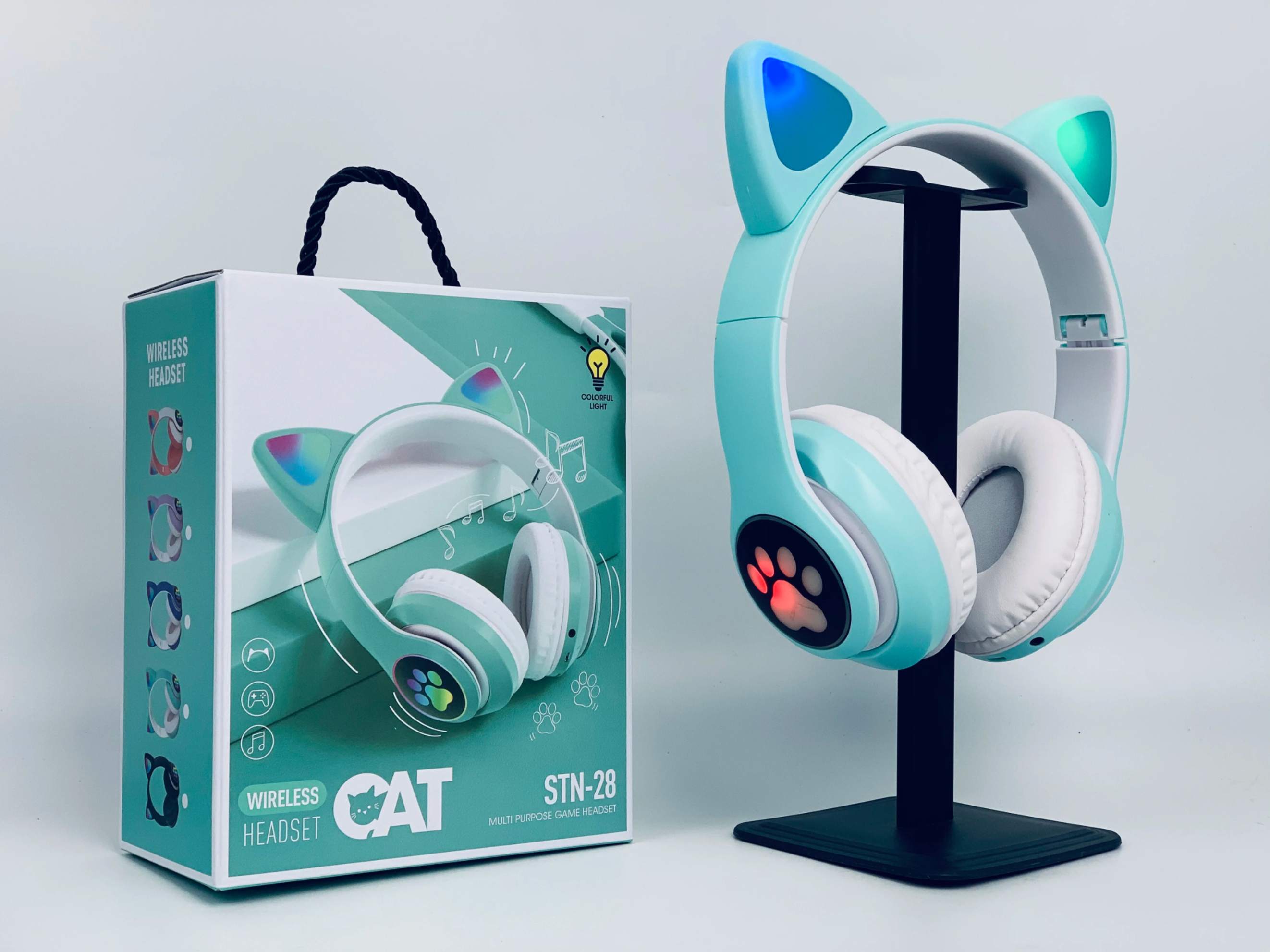 Casque Bluetooth CAT EAR LED - Sans Fil