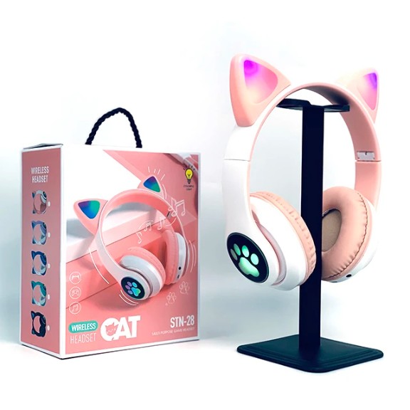 Casque Bluetooth CAT EAR LED - Sans Fil
