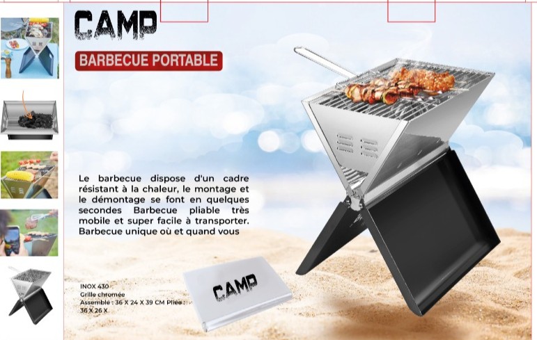 Barbecue pliable Inox 36*26cm