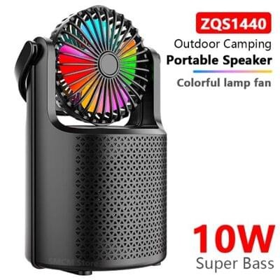 Enceinte Bluetooth ZQS1440 avec LED & Ventilateur