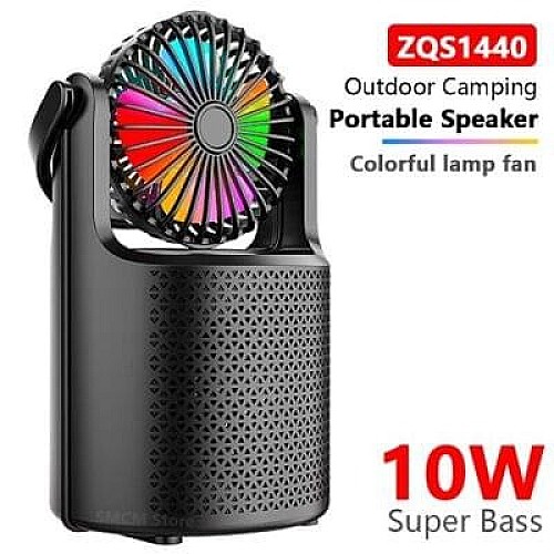 Enceinte Bluetooth ZQS1440 avec LED & Ventilateur