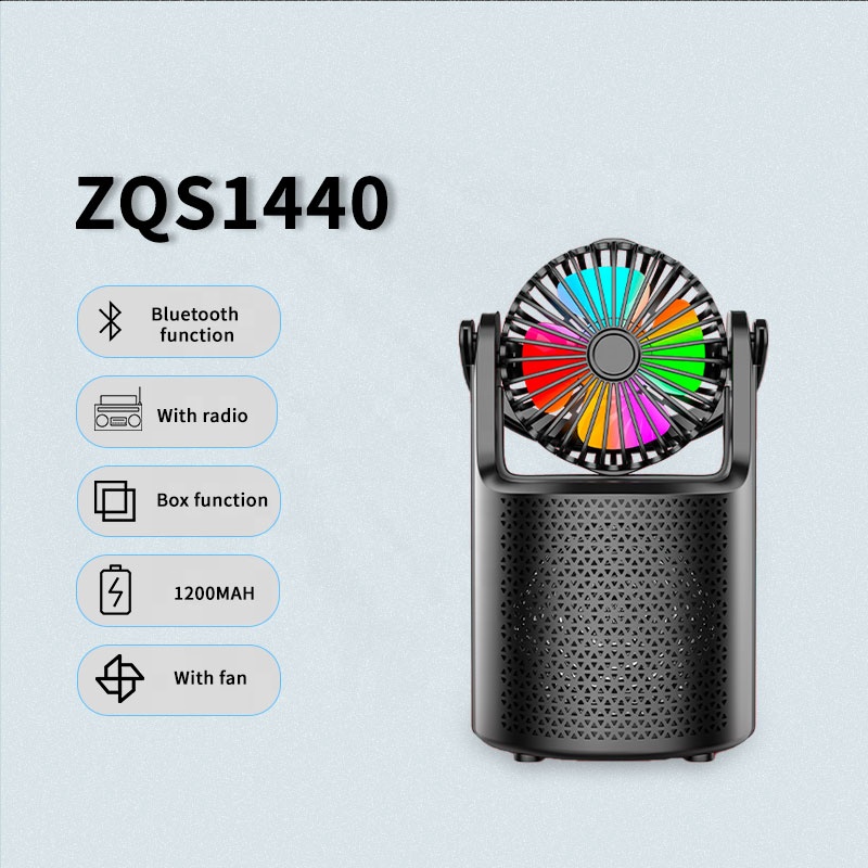Enceinte Bluetooth ZQS1440 avec LED & Ventilateur
