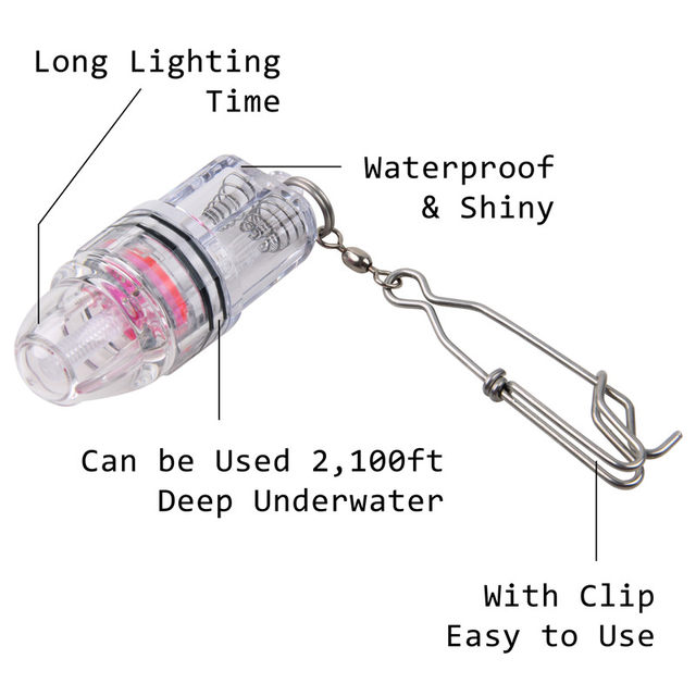 leurre de calmar étanche, lampe clignotante, matériel de pêche