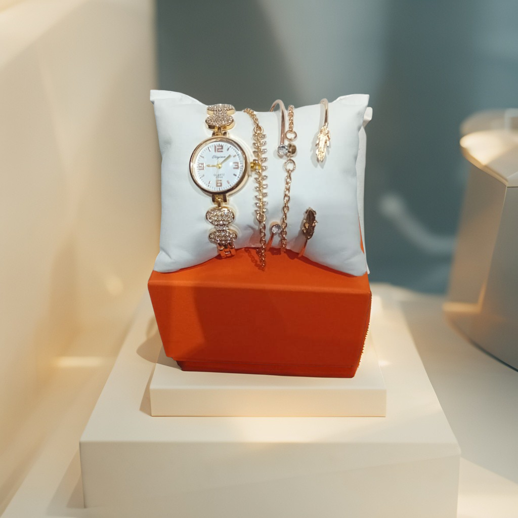🎁 Coffret Cadeau Femme – Montre Élégante & Bracelet Chic