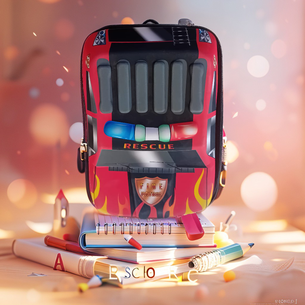 SACS À DOS ENFANTS Design voiture 3D