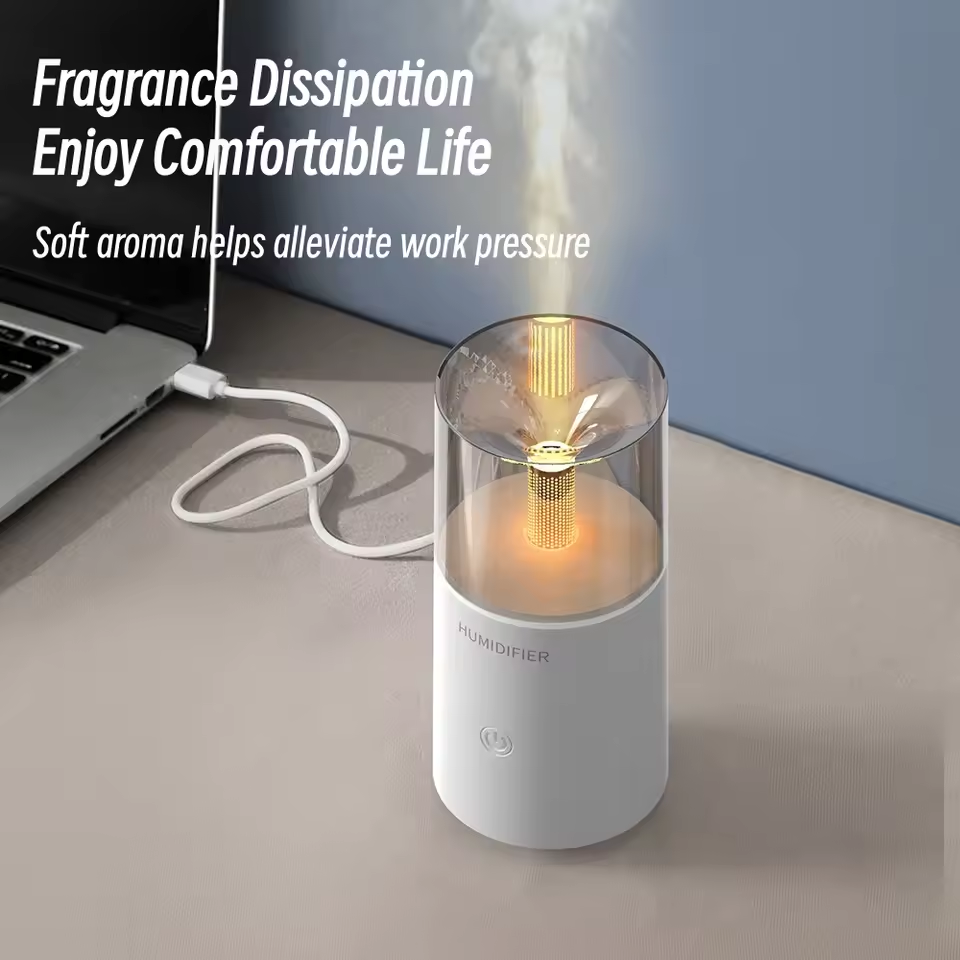 Humidificateur LED Effet Bougie