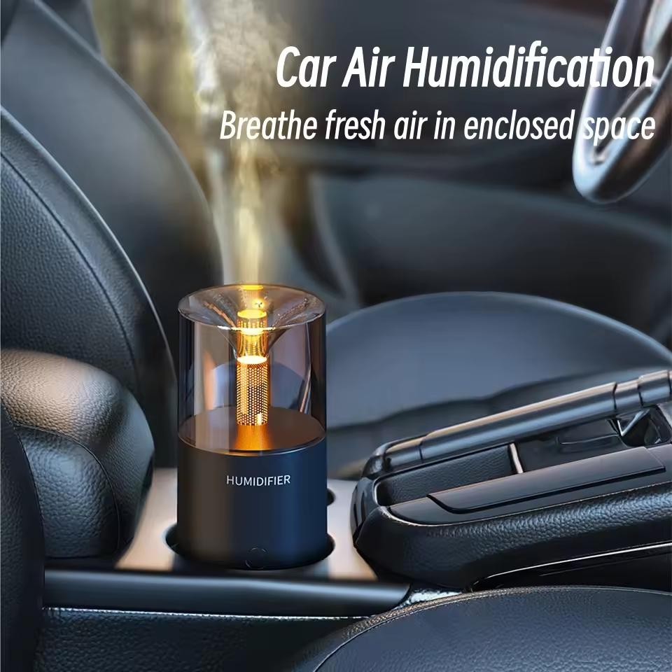 Humidificateur LED Effet Bougie