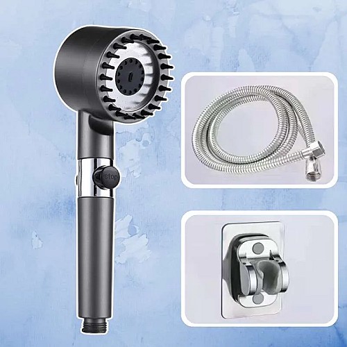 Turbocharged Shower Head With 3 Modes And Massage Filter+tuyau