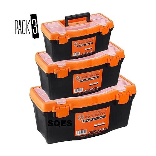 3 Boites a outils - Caisse de bricolage Plastique