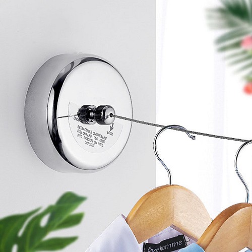 Wall-mounted Clothes Line Windproof 2.8m Adjustable Strength