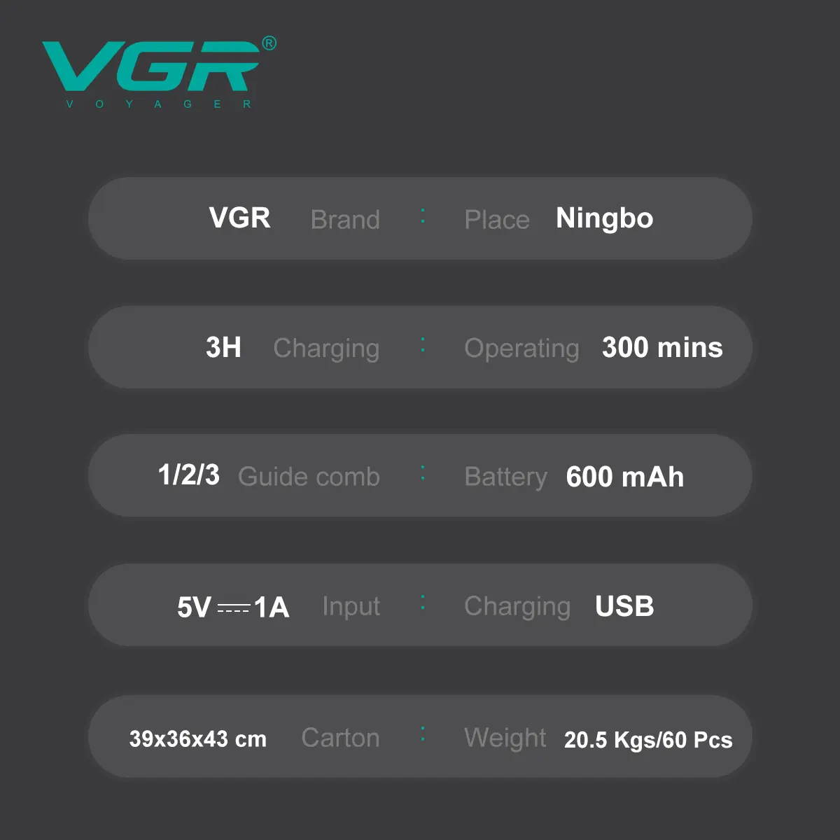 Tondeuse à cheveux VGR V-227 Ultra Premium