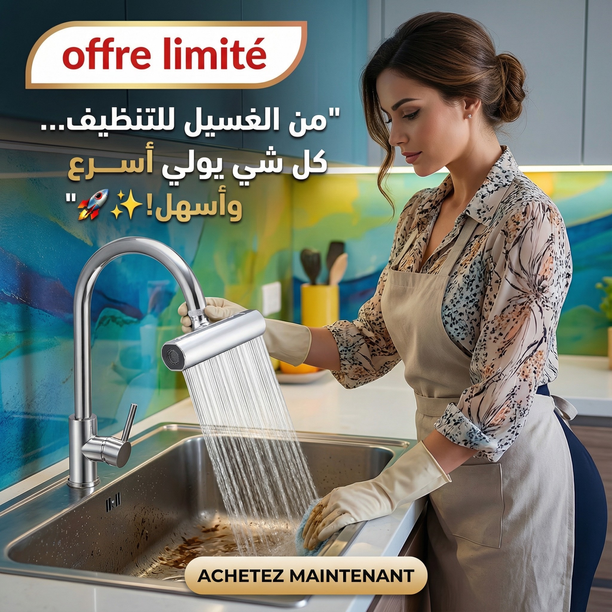 Douchette 360° multifonctionnelle