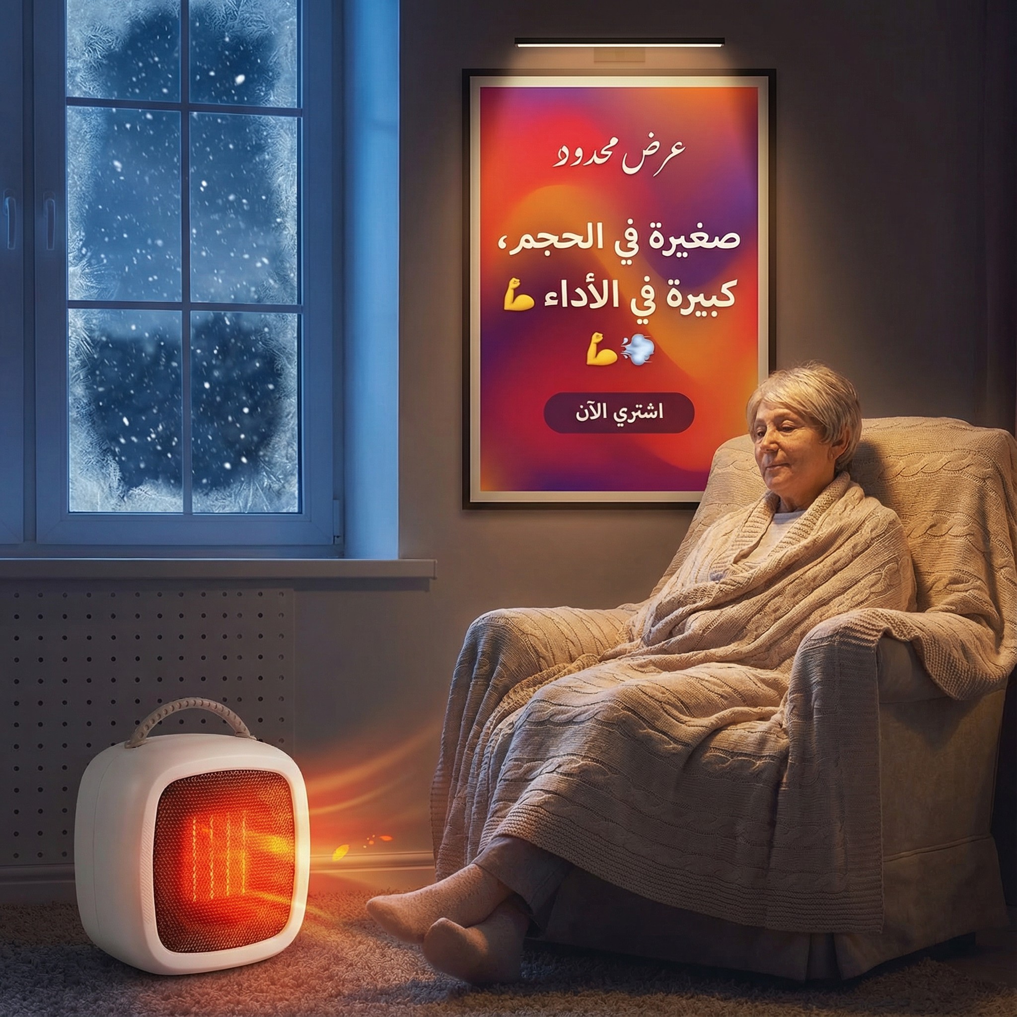 Chauffage soufflant portable  600 w