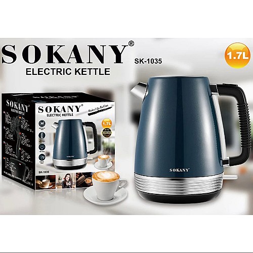 Sokany SK-1035 Electric Kettle, 1.7L, 2200Watt – Black