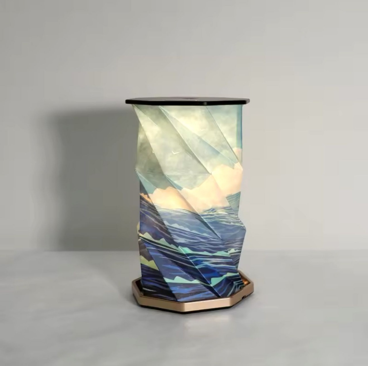 Lampe en Papier Pliable Style Chinois