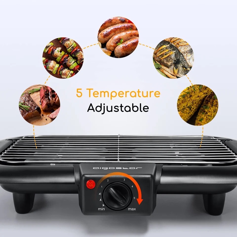Electric Grill Indoor Smokeless Portable Food Barbecue