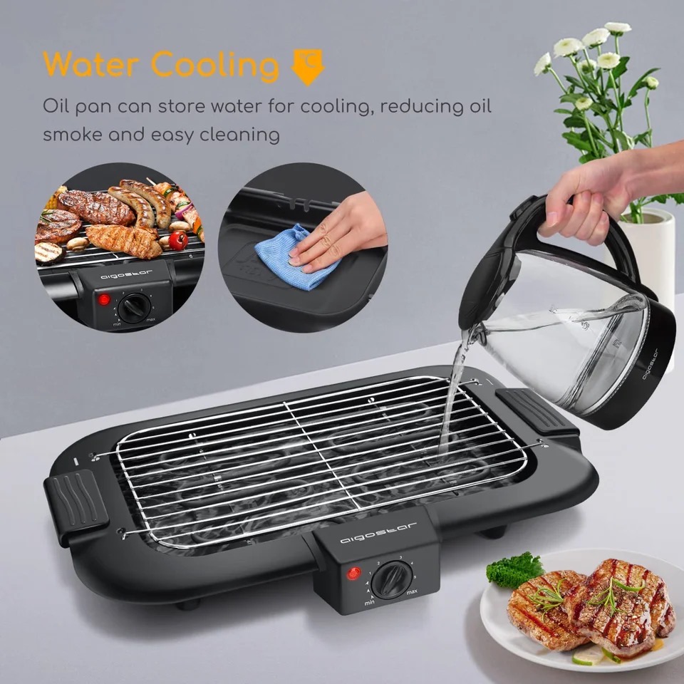 Electric Grill Indoor Smokeless Portable Food Barbecue