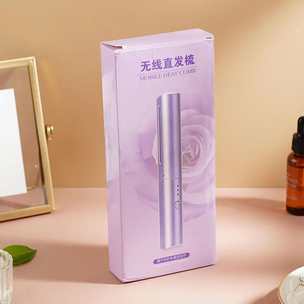 2 In 1 Lazy Wireless Hair Hot Comb Portable Mini USB