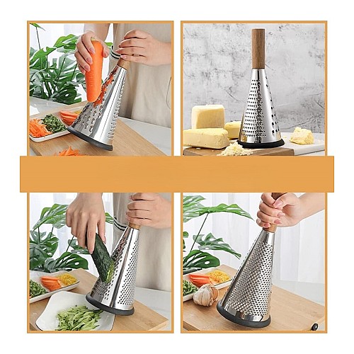 Râpe En Acier Inoxydable À 3 Côtés 19.5 cm