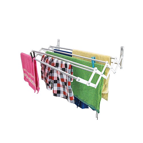 Sèche Linge Mural Extensible 100% Aluminium 100 X 54 cm
