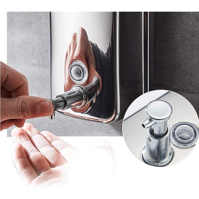 Distributeur de Gel Savon Liquide Mural en Inox 1000ml