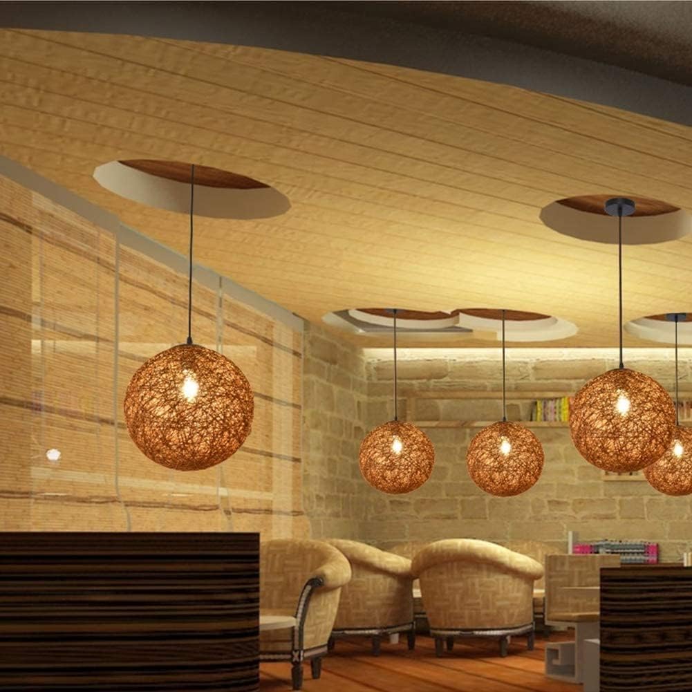 Lustre Bar, Café, Chambre, Restaurant en Rotin naturel (BROWN)