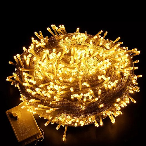 GuirlanGuirlande Lumineuse LED  jaune Intérieure et Extérieure Alimentée avec Prise