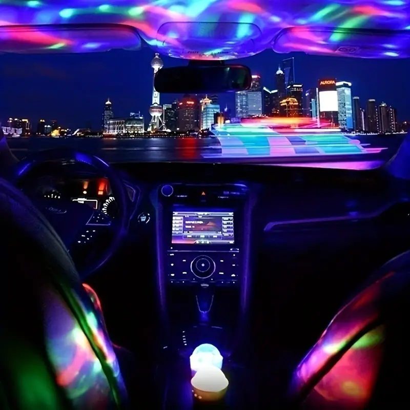 Mini lampes disco USB avec 3 adaptateurs pour fêtes