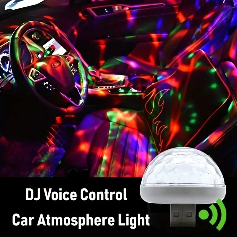 Mini lampes disco USB avec 3 adaptateurs pour fêtes