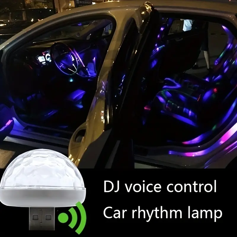 Mini lampes disco USB avec 3 adaptateurs pour fêtes