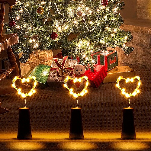 Lot 3 Guirlandes Lumineuse Bouteille de vin LED WW