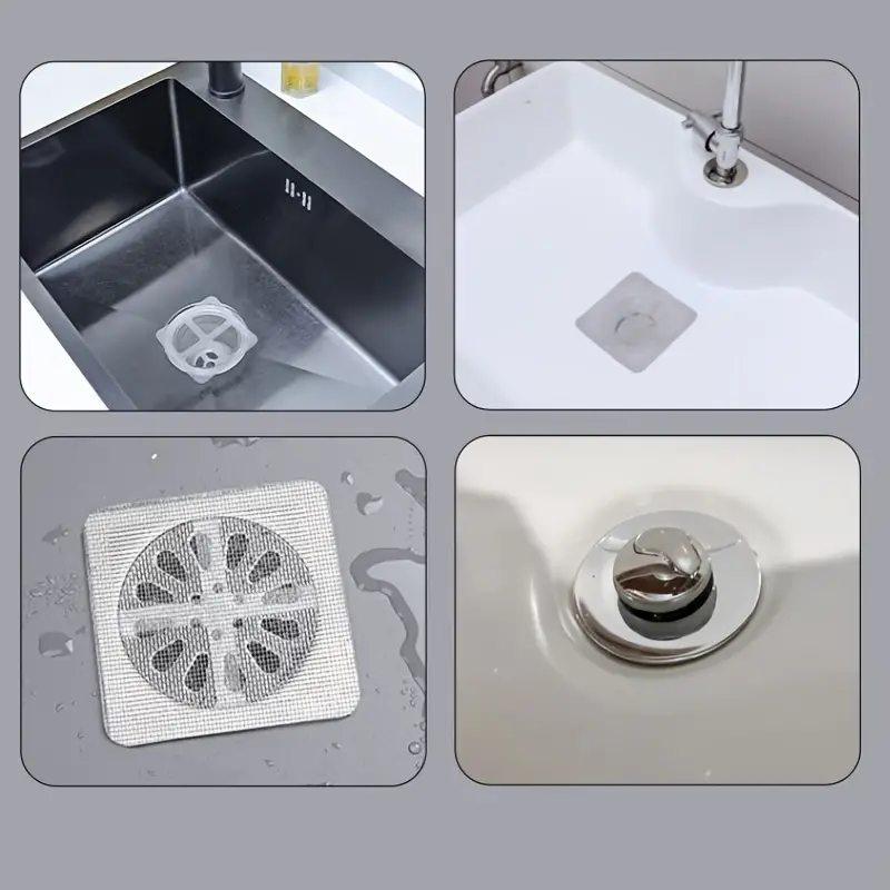 Grille Douche Lot De 50 Autocollants Carrés Autocollants Pour Drain De Anti Cheveux Baignoire
