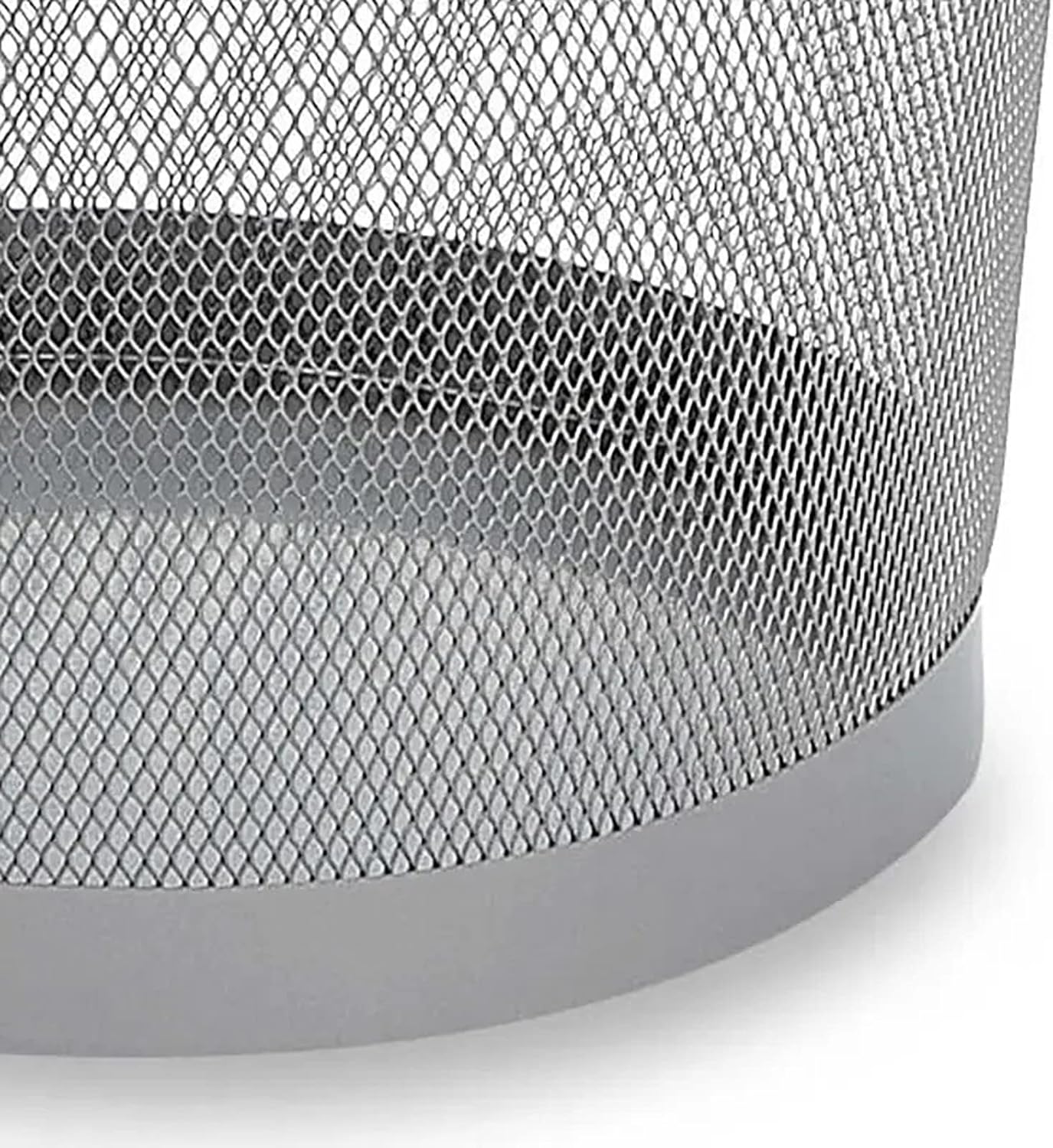 Corbeille à Papier Métallique Grise pour Bureau