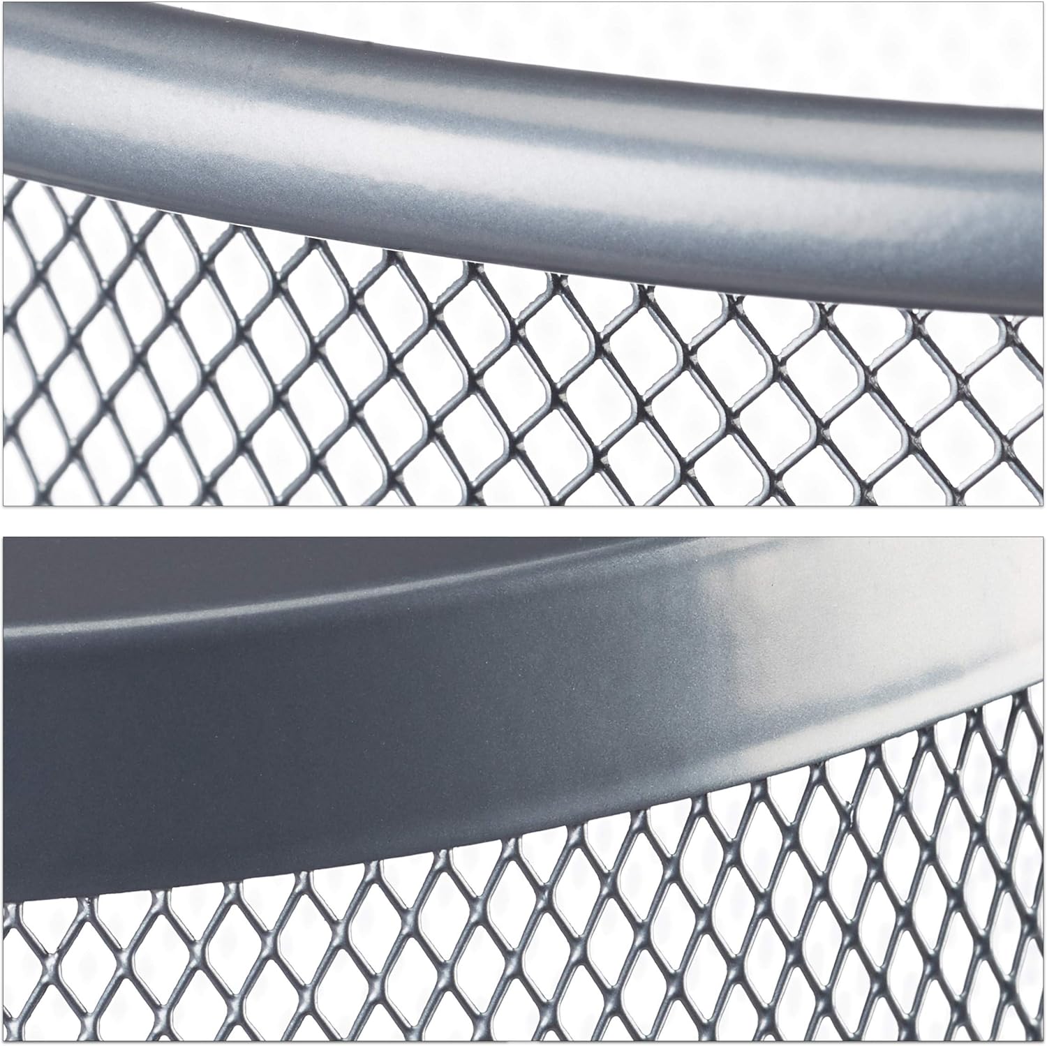 Corbeille à Papier Métallique Grise pour Bureau