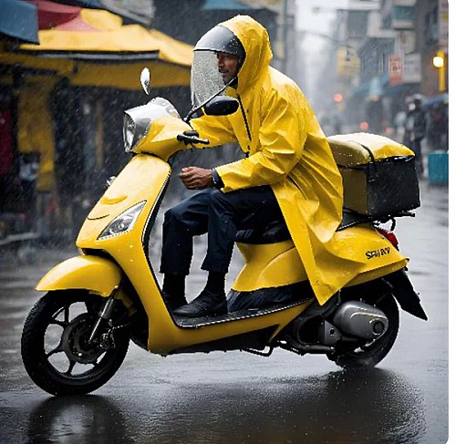 Manteau Imperméable Protection Pluie -Jaune