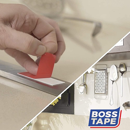 BOSS TAPE Double Face acrylique transparent 120kg 18mmx3m