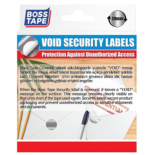 BOSS TAPE Lot de 90 autocollants hologrammes ronds à usage unique VOID