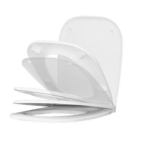Abattant Wc - Carré - Soft close - En ABS - Palma - 35x45cm