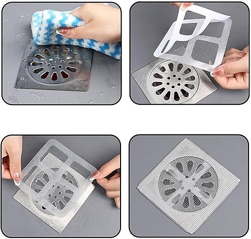 BOSS TAPE Pack 10 Filtre attrape-cheveux autocollants 11cmx11cm