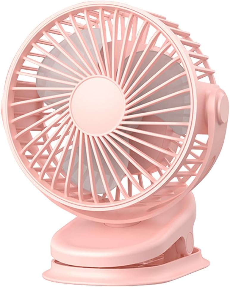 Mini ventilateur de bureau à clipser Rechargeable USB - ROSE