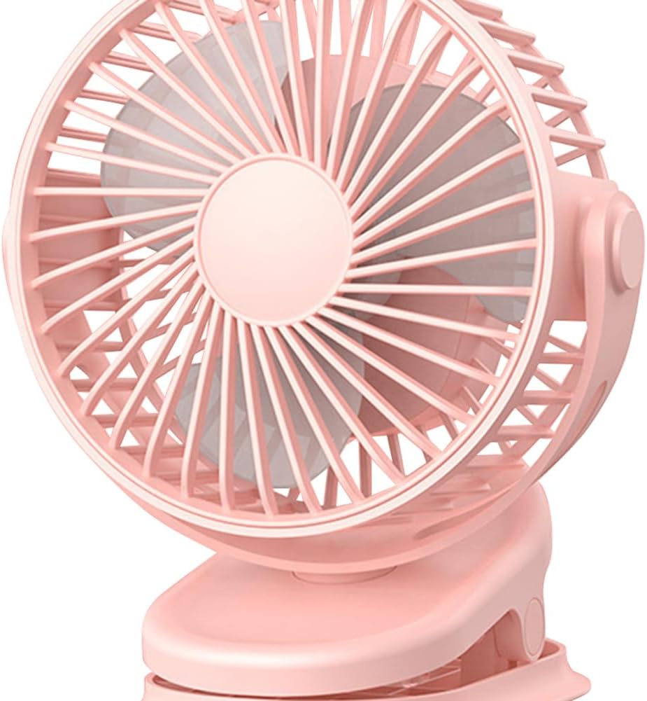 Mini ventilateur de bureau à clipser Rechargeable USB - ROSE