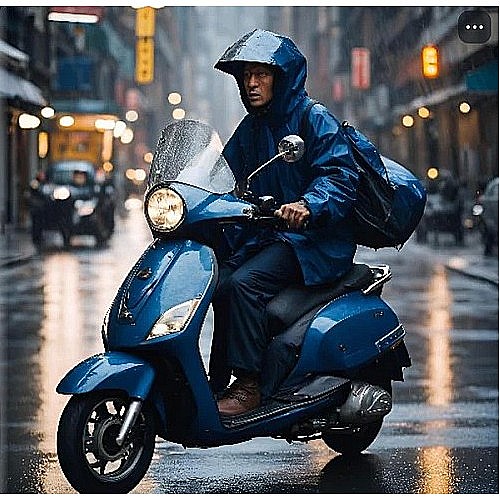 Ensemble pantalon et veste imperméables - Bleu marine