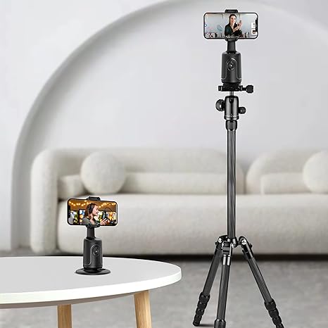 Trépied Suivi Automatique du Visage – Support Caméra Intelligent Rotatif à 360° avec Télécommande et Contrôle Gestuel