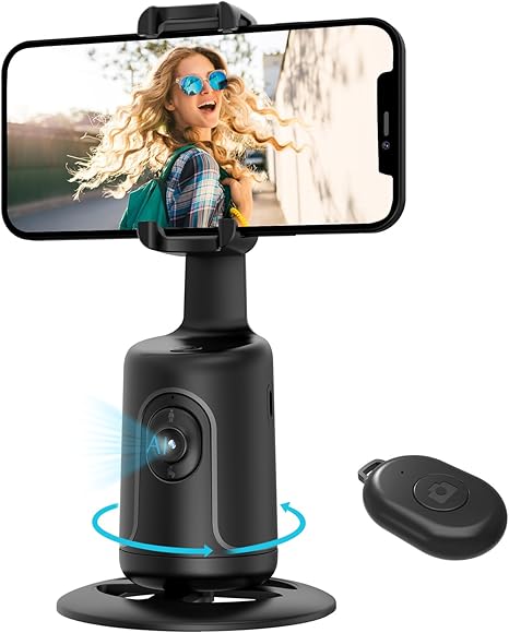 Trépied Suivi Automatique du Visage – Support Caméra Intelligent Rotatif à 360° avec Télécommande et Contrôle Gestuel