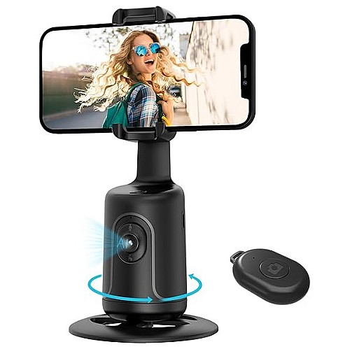 Trépied Suivi Automatique du Visage – Support Caméra Intelligent Rotatif à 360° avec Télécommande et Contrôle Gestuel