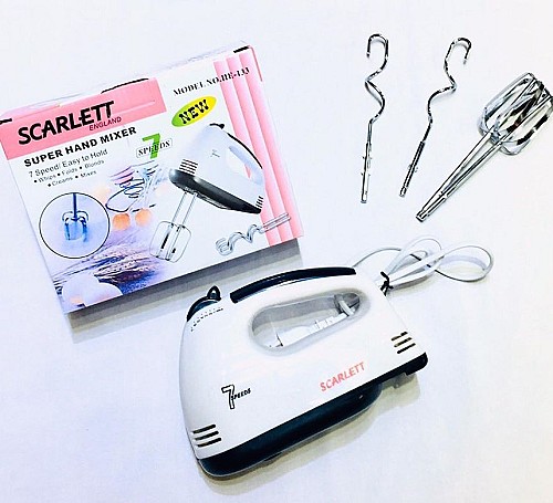 Batteur à Main électrique à 7 Vitesses 260W – Blanc