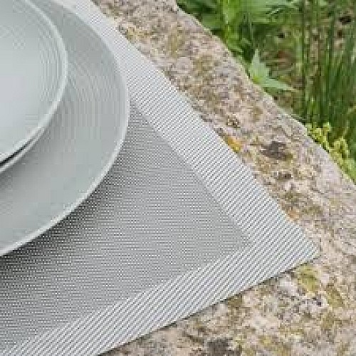 Los de 2 Set Table Tissu Coton Lin