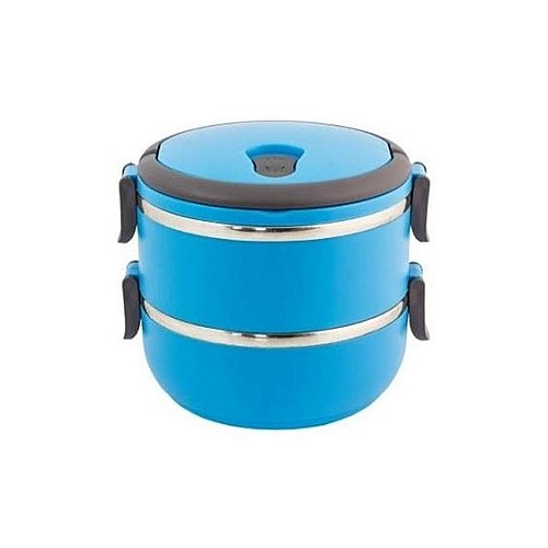 Lunch Box - 2 Niveaux Isotherme En Inox - BLEU