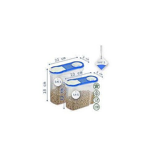Lot De 2 Boites De Conservation En Plastique -2.15 L et 1.4 L
