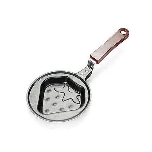 Mini Poêle Antiadhésive Forme De Fraise Pour œufs Et Crêpes-12cm